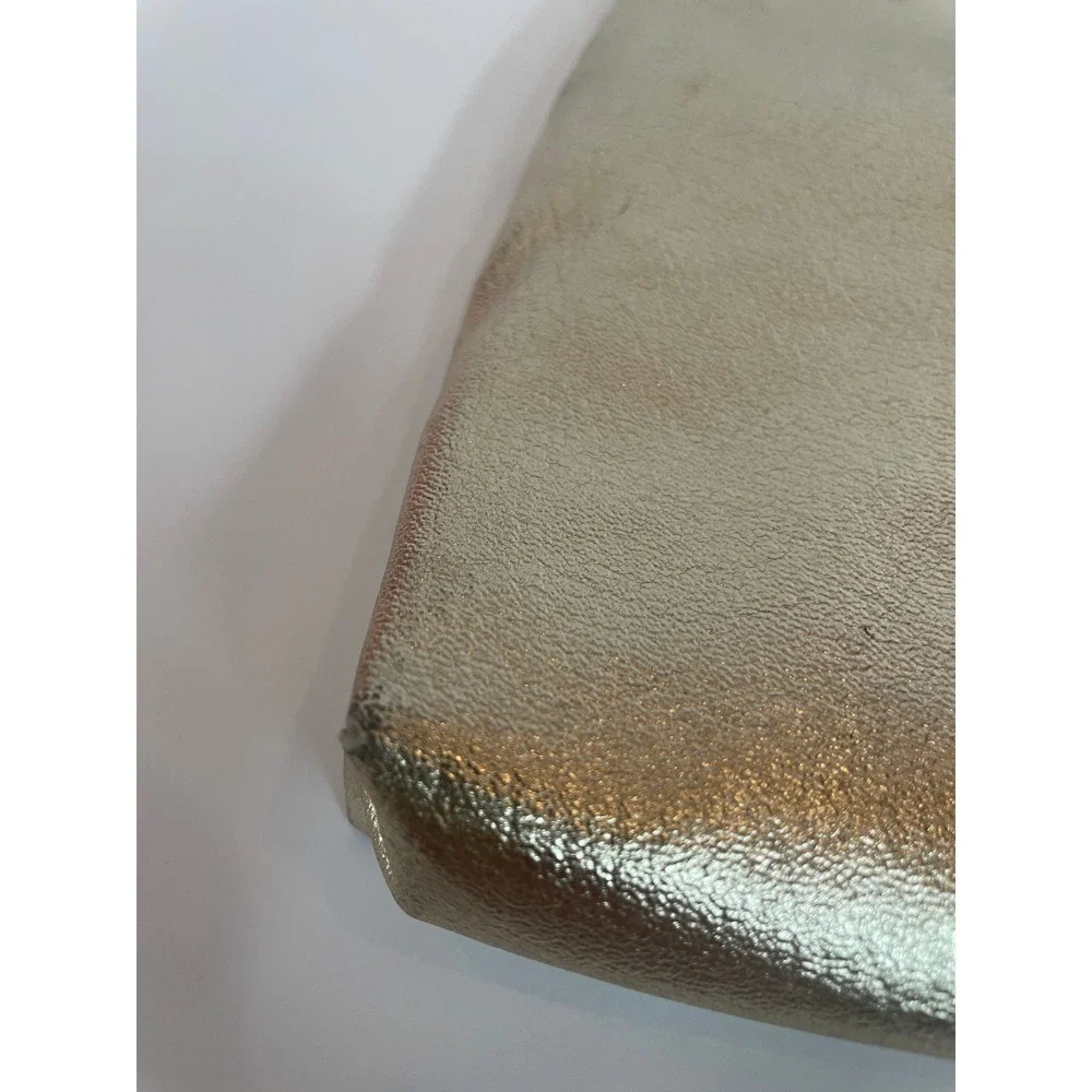 Vintage Gold Metallic Evening Bag Kiss Lock Chain Strap Formal‎ Clutch Handbag